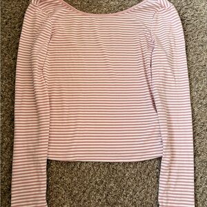 Striped Pink Long Sleeve Top